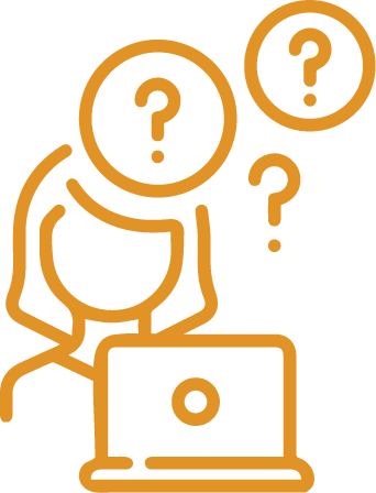 Assistance orange icon